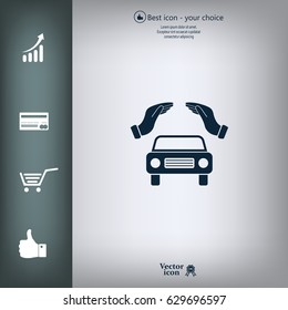 Car Insurance web icon. vector design