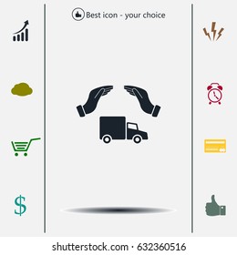 Car Insurance web icon. vector design