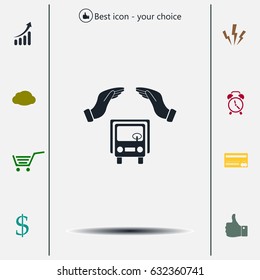 Car Insurance web icon. vector design