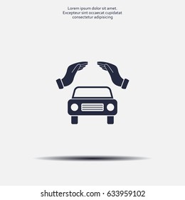Car Insurance web icon. vector design