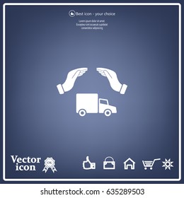 Car Insurance web icon. vector design