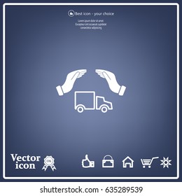 Car Insurance web icon. vector design