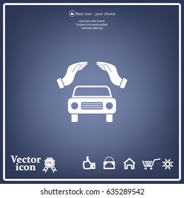 Car Insurance web icon. vector design