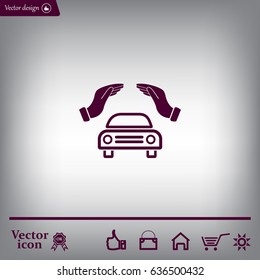 Car Insurance web icon. vector design