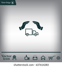 Car Insurance web icon. vector design