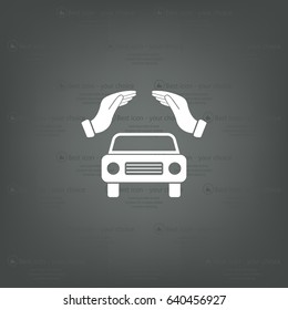 Car Insurance web icon. vector design
