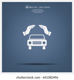Car Insurance web icon. vector design
