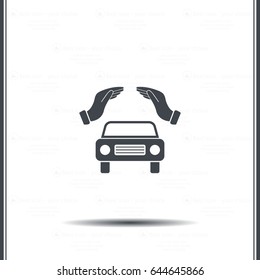 Car Insurance web icon. vector design