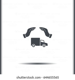 Car Insurance web icon. vector design