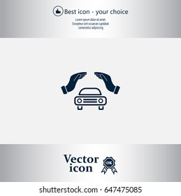 Car Insurance web icon. vector design