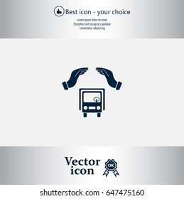 Car Insurance web icon. vector design