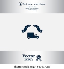 Car Insurance web icon. vector design