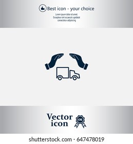 Car Insurance web icon. vector design