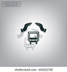 Car Insurance web icon. vector design
