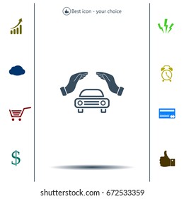 Car Insurance web icon. vector design