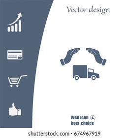 Car Insurance web icon. vector design