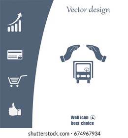Car Insurance web icon. vector design