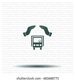Car Insurance web icon. vector design