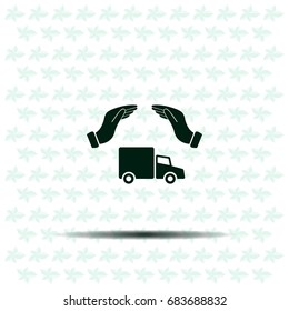 Car Insurance web icon. vector design