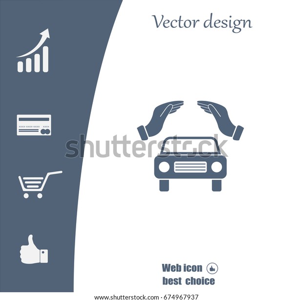 Car Insurance web icon.
vector design