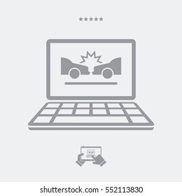 Car insurance web services - Vector flat icon