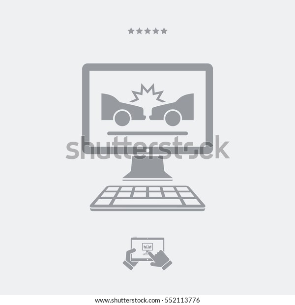 Car insurance\
web services - Vector flat\
icon