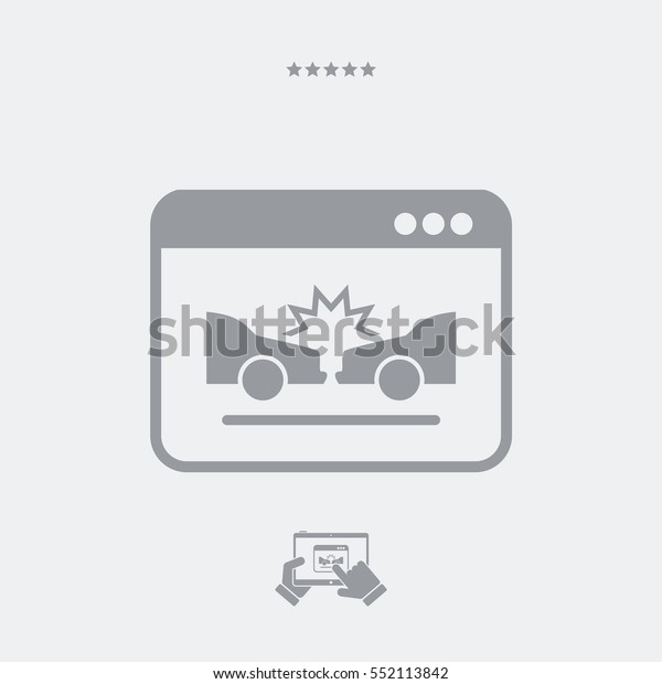 Car insurance\
web services - Vector flat\
icon
