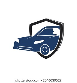 Car Insure logo design, Automotive Car Care logo design isolated on white background