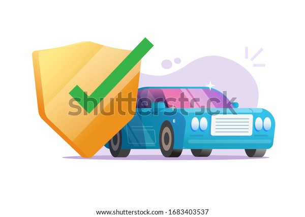 Car Insured Security Safety Automobile Protected Stock Vector (Royalty ...