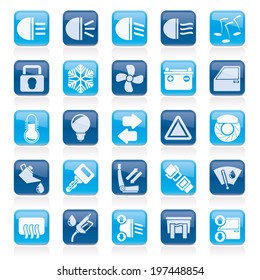 Car interface sign and icons - vector icon set