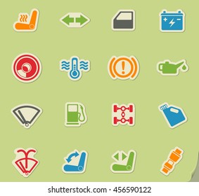 Car interface simply symbol for web icons