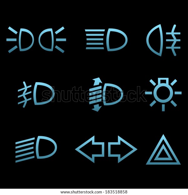 different car light symbols