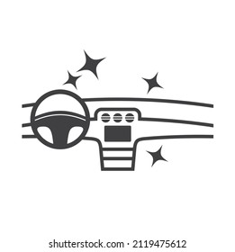 car interior cleaning services icon, vector art.