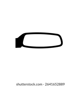 Car Interior Mirror silhouette vector flat illustration design.
