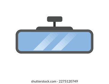 Car interior rear view mirror. Simple flat illustration.
