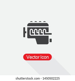 Car Internal Combustion Engine Icon, Car Engine Icon Vector Illustration Eps10