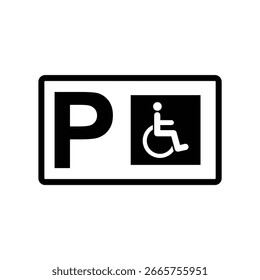 Auto ungültiges Parksymbol, Vektorparkzeichen 