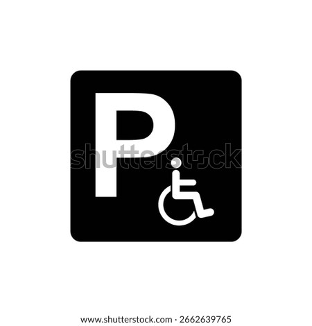 car invalid  parking  icon vector parking  sign 