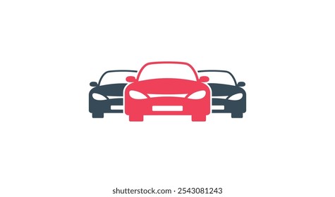 Ícone de vetor plano de engarrafamento ou inventário de carros. Tamanho exato do Illustrator.