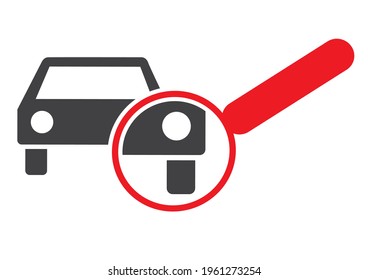 car isnspection icon vector symbol logo template transportation. Black car