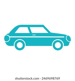 car isolated in blue, vector sign