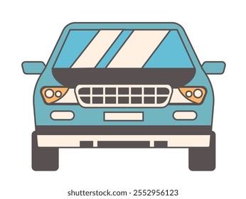 Concepto aislado del coche. Vector Diseño gráfico plano aislado ilustración