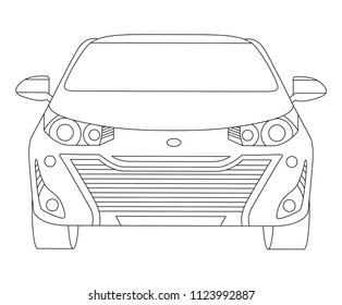 Car isolated illustration icon,Vector line, Transport icon, Auto icon, Sport car, Modern auto, Transportation concept, Line vector, Rent car