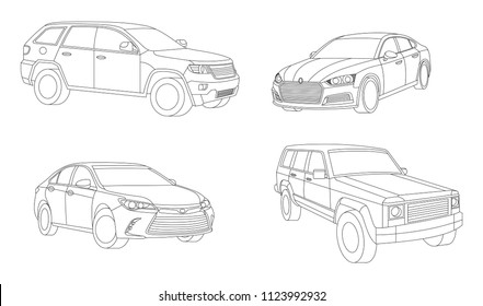 Car isolated illustration icon,Vector line, Transport icon, Auto icon, Sport car, Modern auto, Transportation concept, Line vector, Rent car