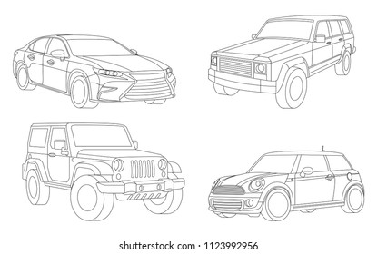 Car isolated illustration icon,Vector line, Transport icon, Auto icon, Sport car, Modern auto, Transportation concept, Line vector, Rent car
