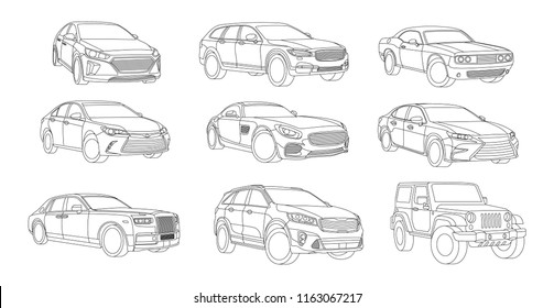 Car isolated illustration icon,Vector line, Transport icon, Auto icon, Sport car, Modern auto, Transportation concept, Line vector, Rent car
