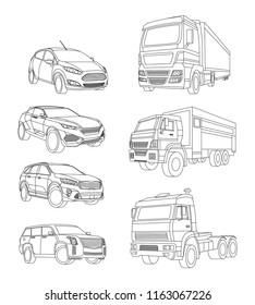 Car isolated illustration icon,Vector line, Transport icon, Auto icon, Sport car, Modern auto, Transportation concept, Line vector, Rent car