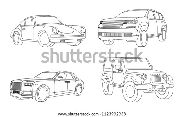 Car isolated illustration icon,Vector line, Transport\
icon, Auto icon, Sport car, Modern auto, Transportation concept,\
Line vector, Rent car