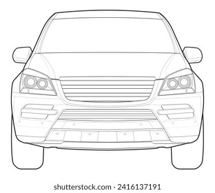 Car isolated illustration, vector line art, transport vector, sports car, modern car, car concept, line vector.
