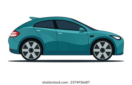 Car isolated on the background. Ready to apply to your design. Vector illustration.